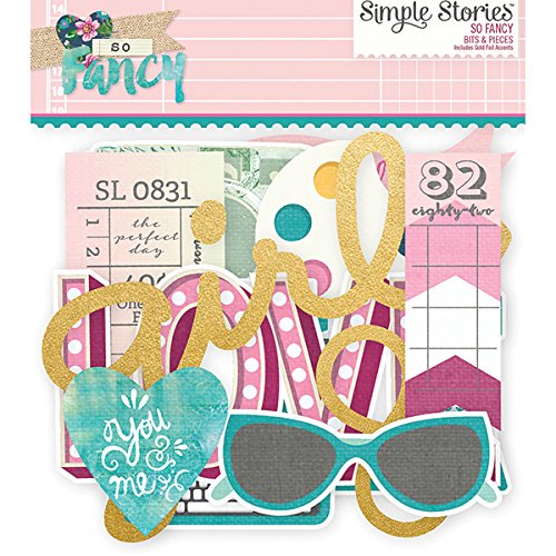 0685239339970 - SIMPLE STORIES SO FANCY BITS & PIECES DIE-CUTS WITH FOIL ACCENTS