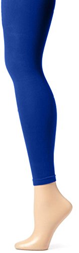 0685248713884 - BUTTERFLY GIRLS' SOLID COLORED FULL LENGTH SEAMLESS LEGGINGS / FOOTLESS TIGHTS ROYAL BLUE 7-10