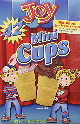 0685256291343 - JOY MINI CUPS; MINI ICE CREAM CONES FOR KIDS, 42 COUNT (1 BOX (42 CONES)) 1.6 OZ (45G)