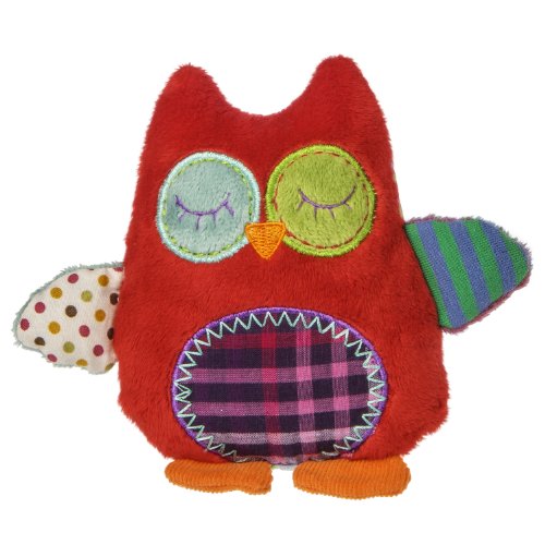 0068530932888 - MARY MEYER NATURAL LIFE BABY ANIMAL PLUSH RATTLE, WHOOO LOVES YOU OWL