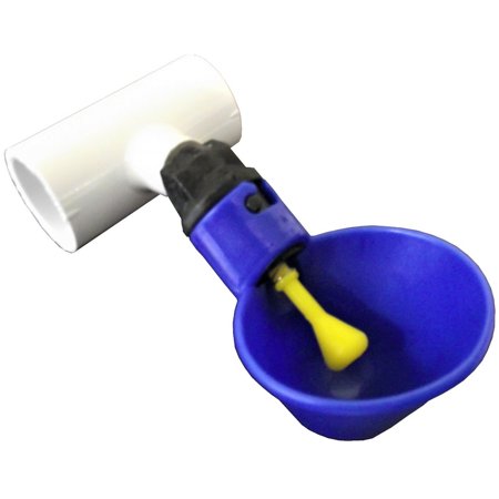 0685349880638 - AUTOMATIC WATERER DRINKER CUPS & 1/2” PVC TEE FITTING CHICKEN WATER POULTRY