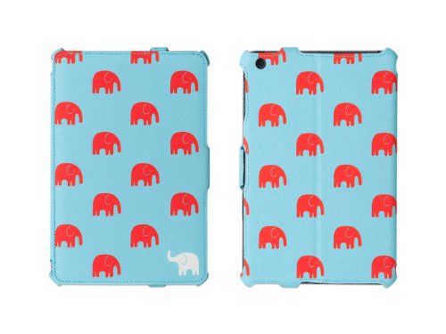 6853873682590 - GRIFFIN GRIFFIN TURQUOISE ELEPHANTS JOURNAL CASE FOR IPAD MINI 1, 2, AND 3RD GEN - FOLIO CASE PLUS WORKSTAND FOR IPAD MINI