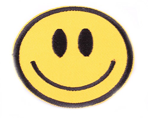 0685450331241 - LBS QUALITY APPLIQUE PATCHES WITH VELCRO HOOK BACK OR IRON ON HAT CHEST ARM WHOLESALE AVAILABLE (1 PIECE, VELCRO - GOLDEN SMILE)