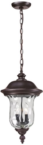 0685659018509 - Z-LITE 533CHM-RBRZ ARMSTRONG OUTDOOR CHAIN LIGHT, ALUMINUM FRAME, BRONZE FINISH AND CLEAR WATER GLASS SHADE OF GLASS MATERIAL