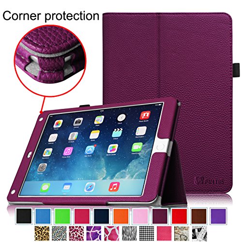 0685784900113 - FINTIE IPAD AIR 2 CASE - SLIM FIT LEATHER FOLIO CASE WITH SMART COVER AUTO SLEEP / WAKE FEATURE FOR APPLE IPAD AIR 2 (IPAD 6) 2014 MODEL, PURPLE