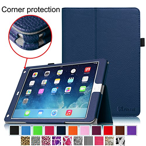 0685784900151 - FINTIE IPAD AIR 2 CASE - SLIM FIT LEATHER FOLIO CASE WITH SMART COVER AUTO SLEEP / WAKE FEATURE FOR APPLE IPAD AIR 2 (IPAD 6) 2014 MODEL, NAVY