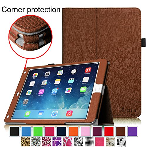 0685784900199 - FINTIE IPAD AIR 2 CASE - SLIM FIT LEATHER FOLIO CASE WITH SMART COVER AUTO SLEEP / WAKE FEATURE FOR APPLE IPAD AIR 2 (IPAD 6) 2014 MODEL, BROWN