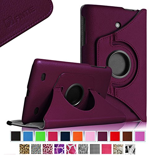 0685784929985 - FINTIE LG G PAD 7.0 CASE - 360 DEGREE ROTATING STAND CASE COVER WITH AUTO SLEEP / WAKE FEATURE FOR LG G PAD V400 / V410 (LTE) / VK410 / UK410 / LK430 (G PAD F7.0) 7-INCH ANDROID TABLET - PURPLE