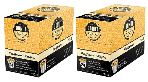 0686103039118 - AUTHENTIC DONUT SHOP BLEND DECAFFEINATED SINGLE CUP COFFEE FOR KEURIG K-CUP BREWERS, 24 COUNT PER BOX, 2 BOXES