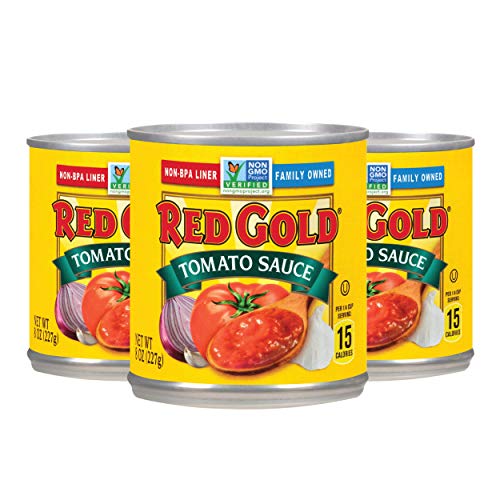 0686162158355 - RED GOLD TOMATO SAUCE, VINE-RIPENED TOMATOES, KOSHER AND GLUTEN FREE, 8 OUNCE CANS, 3-PACK