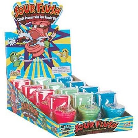 0686464447003 - SOUR FLUSH CANDY PLUNGER WITH SOUR POWDER DIP PLUNGERS