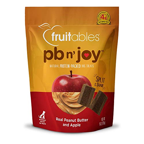 0686960000795 - FRUITABLES PB ‘N JOY | PEANUT BUTTER & APPLE| MADE WITH REAL INGREDIENTS| NATURAL HEALTHY DOG TREATS| 6 OUNCES