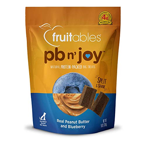 0686960000818 - FRUITABLES PB ‘N JOY | PEANUT BUTTER & BLUEBERRY | MADE WITH REAL INGREDIENTS | NATURAL HEALTHY DOG TREATS | 6 OUNCES