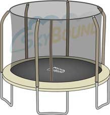 0687064048904 - NET FOR 14FT TRAMPOLINE ENCLOSURE USING 6 POLES AND SLEEVES