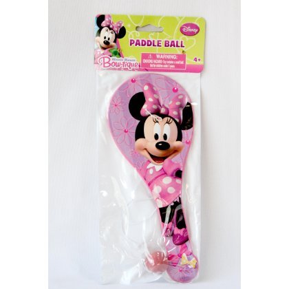 0687554279887 - SOLD IN 12 PIECES - NEW DISNEY MINNIE MOUSE TOYS PADDLE BALL PERFECT FOR BIRTHDAY PARTY FAVOR GOODIE BAGS - WONDERS SHOP USA