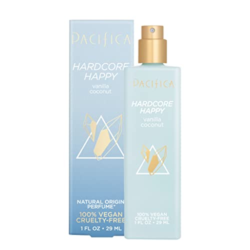 0687735194053 - PACIFICA BEAUTY, NATURAL ORIGINS HARDCORE HAPPY SPRAY PERFUME, CLEAN FRAGRANCE, 100% NATURAL RAW MATERIALS, CREAMY VANILLA AND FLORAL NOTES, VEGAN + CRUELTY FREE