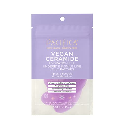 0687735305350 - PACIFICA BEAUTY VEGAN CERAMIDE HYDRATING UNDER EYE & SMILE LINE JELLY PATCHES, FOR PUFFY EYES, SUPPORTS FINE LINES AND WRINKLES, ECZEMA ASSOCIATION APPROVED, SAFE FOR SENSITIVE SKIN, FRAGRANCE FREE