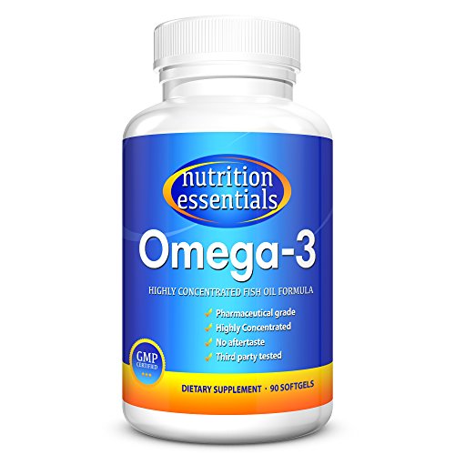 0687748969426 - NUTRITION ESSENTIALS OMEGA-3 FISH OIL SUPPLEMENT | BEST FOR HEALTHY HEART & BRAIN | HIGHLY CONCENTRATED PHARMACEUTICAL GRADE EPA & DHA | NO AFTERTASTE | GMP CERTIFIED | MADE IN USA | 90 SOFTGELS