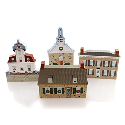 0687847763246 - CATS MEOW VILLAGE HUDSON RIVER VALLEY CHRISTMAS SET / 4 WOOD NEW YORK 04612