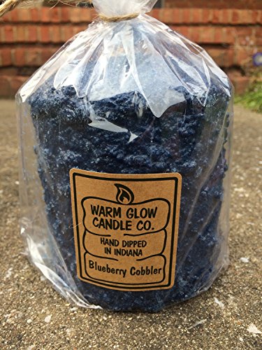0687965021907 - WARM GLOW CANDLE COMPANY 5'' HAND DIPPED SWEET DESSERT HEARTH CANDLE (BLUEBERRY COBBLER)