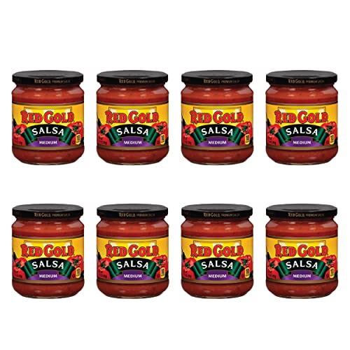 0688099529857 - RED GOLD MEDIUM SALSA, NO ARTIFICIAL COLORS, FLAVORS, OR PRESERVATIVES, 15.5 OUNCE JAR, 8-PACK
