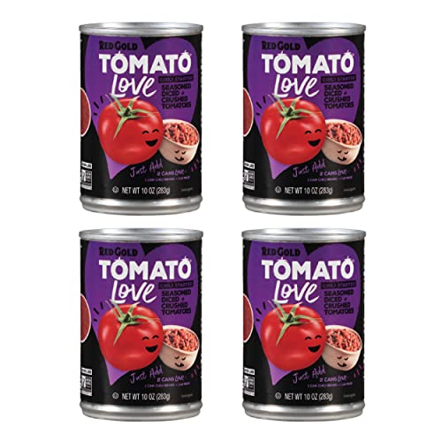 0688099530051 - RED GOLD TOMATO LOVE CHILI STARTER SEASONED DICED AND CRUSHED TOMATOES, VINE-RIPENED TOMATOES, KOSHER AND GLUTEN FREE, 10 OUNCE CAN, 4-PACK