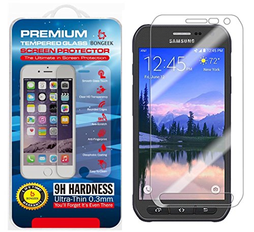 6881881503743 - SAMSUNG GALAXY S5 ACTIVE TEMPERED GLASS SCREEN PROTECTOR, 0.3MM 9H HARDNESS FEATURING ANTI-SCRATCH FOR GALAXY S5 ACTIVE G870A SM-G870 - CLEAR HD TRANSPARENCY