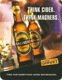 0688713596340 - MAGNER'S ORIGINAL IRISH CIDER PAPERBOARD COASTERS - SET OF 6 - TWO EACH OF THREE DIFFERENT DESIGNS