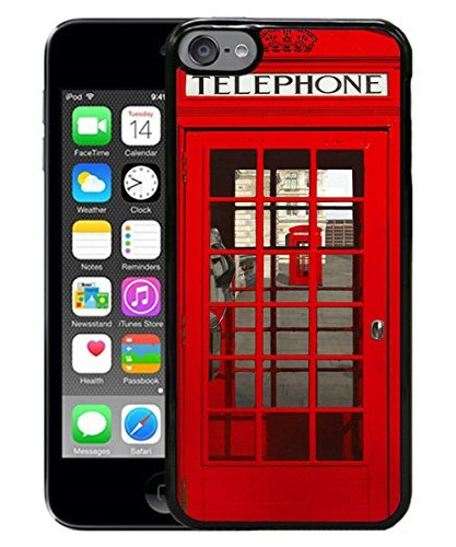 6887248445220 - CLASSIC BRITISH RED TELEPHONE BOX BLACK FOR IPOD TOUCH 6 CASE