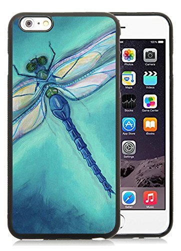6887248771701 - DRAGONFLY ACRYLIC PAINTING BLACK FOR IPHONE 6S PLUS 5.5 INCH TPU PHONE CASE