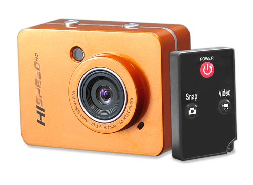 0068888750981 - PYLE PSCHD60OR HI-SPEED HD 1080P ACTION CAMERA HI-RES DIGITAL CAMERA / CAMCORDER WITH FULL HD VIDEO, 12.0 MEGA PIXEL CAMERA, 2.4-INCH TOUCH SCREEN LCD DISPLAY (ORANGE)