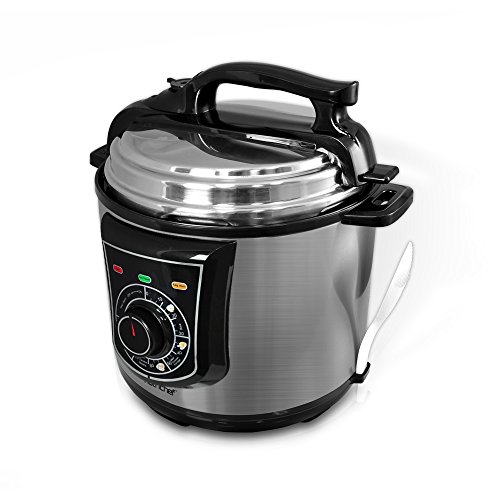 0068888760959 - NUTRICHEF PKPRC15 - STAINLESS STEEL ELECTRIC PRESSURE COOKER AND STEAMER - ADJUSTABLE COOK TIME SETTING FOR VEGETABLES AND RICE