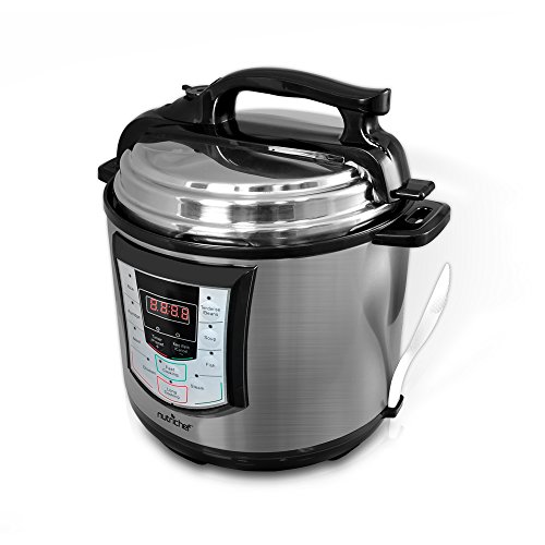 0068888760973 - NUTRICHEF PKPRC22 - DIGITAL STAINLESS STEEL ELECTRIC PRESSURE COOKER AND STEAMER - DELAY START AND MULTI FUNCTION ADJUSTABLE SETTINGS FOR VEGETABLES AND RICE
