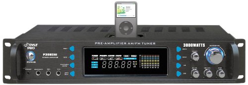 0068888899024 - PYLE P3002AI 3000-WATT HYBRID RECEIVER AND PRE-AMPLIFIER WITH AM-FM TUNER/IPOD DOCKING STATION