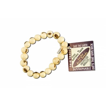 0689076000680 - THE GIVING TREE LUCKY ACAI SEEDS BRACELET IVORY UNEXPECTED MIRACLES