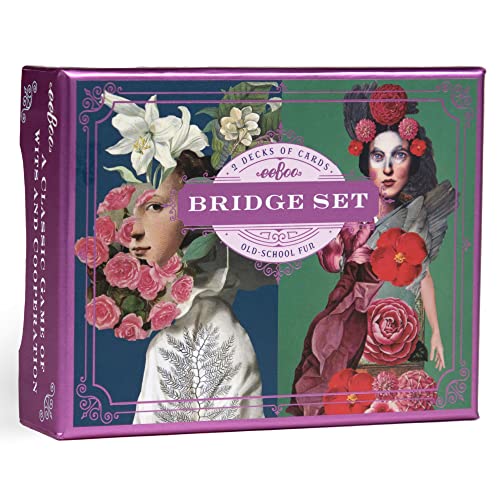 0689196514364 - EEBOO PIECE AND LOVE SARAHS FROM THE GARDEN BRIDGE PLAYING CARD SET (2 DECKS), 14 YEARS AND UP.
