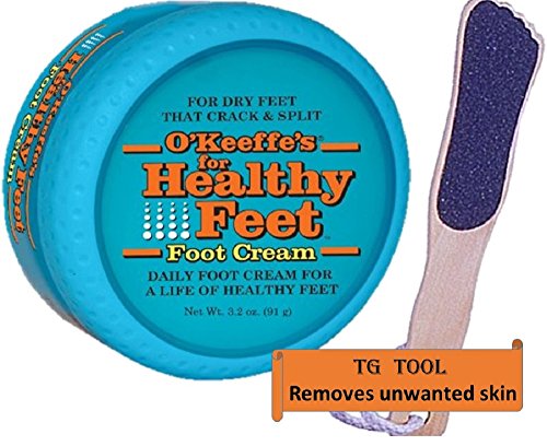 0689407229414 - O'KEEFFE'S FOR HEALTHY FEET, FOOT CREAM 3.2OZ & TG TOOL THAT REMOVES UNWANTED FOOT SKIN (COMPLETE SET)