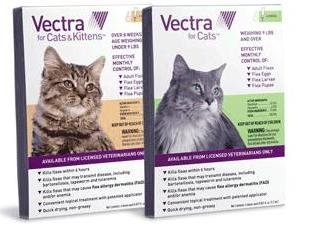 0689466272963 - VECTRA 6 PACK GREEN FOR LARGE CATS OVER 9 POUNDS USA VERSION EPA REGISTERED (CON
