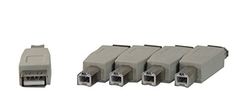 0689466573190 - YOUR CABLE STORE USB GENDER CHANGER. FEMALE A TO MALE B 5 PACK