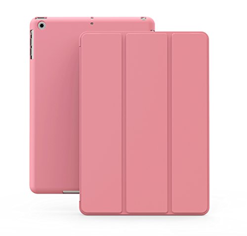 0689466579772 - KHOMO IPAD MINI / MINI 2 RETINA / MINI 3 CASE - DUAL PINK SUPER SLIM COVER WITH RUBBERIZED BACK AND SMART FEATURE (BUILT-IN MAGNET FOR SLEEP / WAKE FEATURE) FOR APPLE IPAD MINI TABLET
