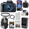 0689466667844 - CANON EOS REBEL T5I DIGITAL SLR CAMERA & EF-S 18-55MM IS STM LENS WITH 32GB CARD + BATTERY & CHARGER + BACKPACK + FILTER + HDMI CABLE + ACCESSORY KIT