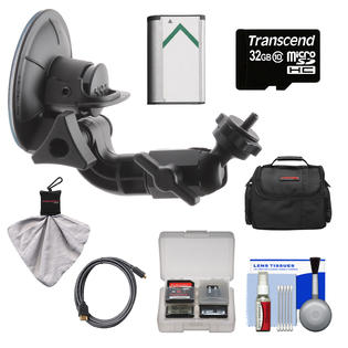 0689466732559 - SONY PROFORMA PF-VCT-SC1 ACTION CAM SUCTION CUP MOUNT WITH 32GB CARD + NP-BX1 BATTERY + CASE + HDMI CABLE + ACCESSORY KIT