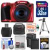0689466809657 - CANON POWERSHOT SX410 IS DIGITAL CAMERA (RED) WITH 32GB CARD + BATTERY & CHARGER + CASE + TRIPOD + KIT