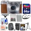 0689466824070 - CANON POWERSHOT G9 X WI-FI DIGITAL CAMERA (SILVER) WITH 64GB CARD + CASE + BATTERY & CHARGER + TRIPOD + SLING STRAP + KIT