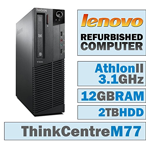 0689603184395 - LENOVO THINKCENTRE M77 SFF/ATHLON II X4 645 QUAD @ 3.10 GHZ/12GB DDR3/2TB HDD/DVD-COMBO/NO OS