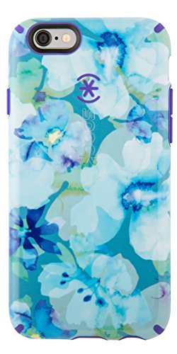 6897554298243 - SPECK PRODUCTS CANDYSHELL INKED CASE FOR IPHONE 6/6S - AQUA FLORAL BLUE/ULTRAVIOLET PURPLE