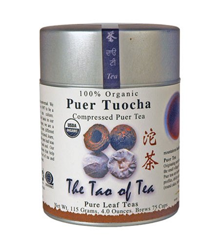 0689951610102 - THE TAO OF TEA, PUER TUOCHA PU-ER TEA, 4 OUNCE TIN