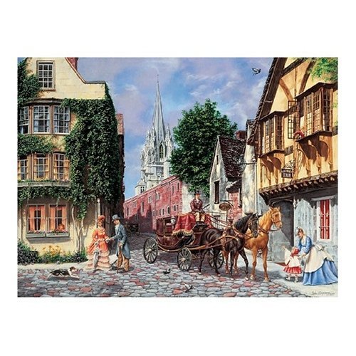 0689960076517 - RAVENSBURGER 300 PIECE LARGE FORMET EDITION - A DAY FOR BROUGHAM RIDE BY RAVENSBURGER