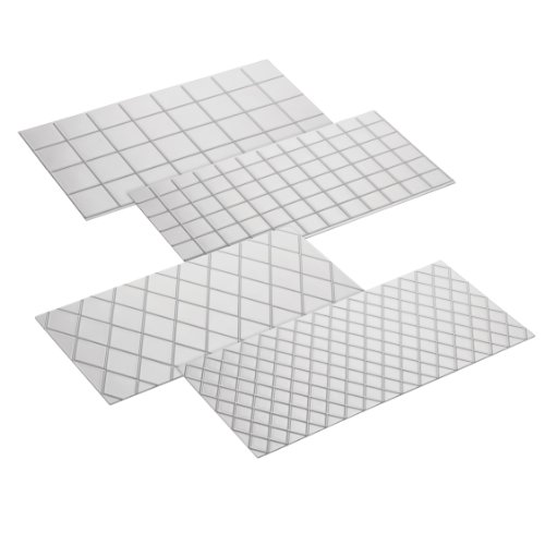 0689978080339 - CAKE BOSS DECORATING TOOLS 4-PIECE QUILTED FONDANT IMPRINT MAT SET, CLEAR