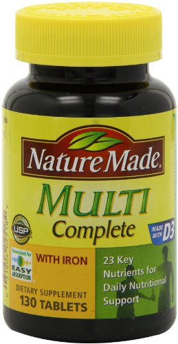 0689978258899 - NATURE MADE MULTI COMPLETE WITH IRON 130 TABLETS